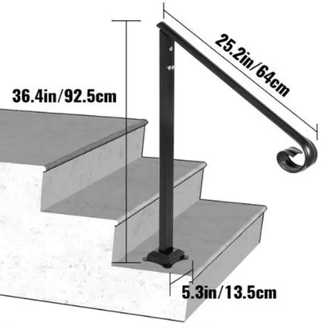 Recalled Vevor handrail, model number TFBGWXLZHS1JGNHKIV0