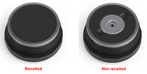The stopper of the recalled Food Jars and Bottles has no pressure relief in the center