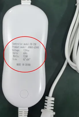 Model Identification of the Recalled Blankets and Pads can be Found on the Remote